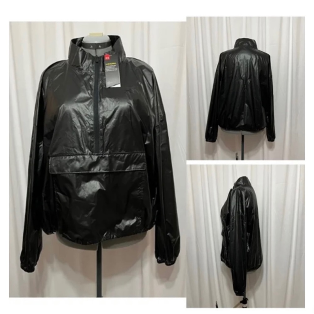 Under Armour NWT Sz XL Black Impasse Loose Fit Wind Jacket